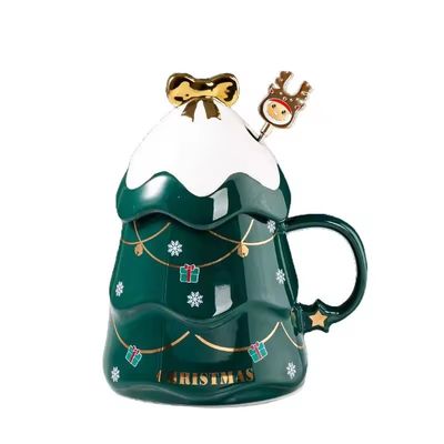 400 ml 500 ml keramische koffiebeker kantoor theebeker set met deksel en lepel kerstcadeau
