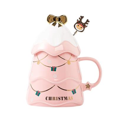 400 ml 500 ml keramische koffiebeker kantoor theebeker set met deksel en lepel kerstcadeau