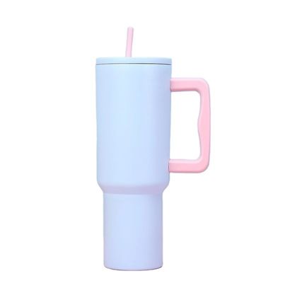 Herbruikbare roestvrijstalen tumblers 40oz tumbler met handvat en stro deksel kleur auto kopjes