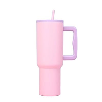 Herbruikbare roestvrijstalen tumblers 40oz tumbler met handvat en stro deksel kleur auto kopjes