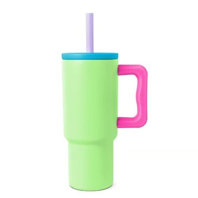 Herbruikbare roestvrijstalen tumblers 40oz tumbler met handvat en stro deksel kleur auto kopjes