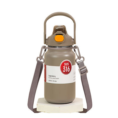 1300 ml Dubbelwand waterfles van roestvrij staal geïsoleerde vacuümfles
