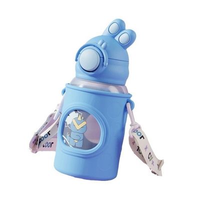 680 ml gepersonaliseerd cadeau kromme konijnenoor waterfles met deksel voor kinderen