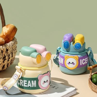 Gepersonaliseerd logo geaccepteerd Schattig ontwerp Draagbare 850 ml Dubbele Drinkbeker Thermos voor kinderen