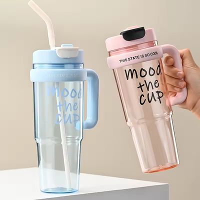 Plastic waterbeker 900 ml BPA-vrij spuitfles voor meisjes Outdoor sport en reizen