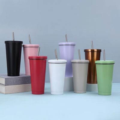 Dubbele wand geïsoleerde 304 roestvrij staal coating tumbler met deksel voor warme en koude wijn