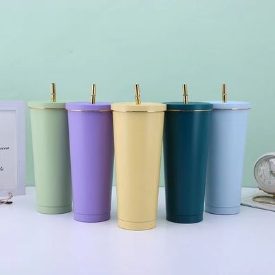 Dubbele wand geïsoleerde 304 roestvrij staal coating tumbler met deksel voor warme en koude wijn