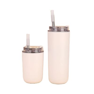 Kinderen BPA-vrije tumbler met stro Dubbelwand roestvrij staal vacuümbeker 280ml/500ml