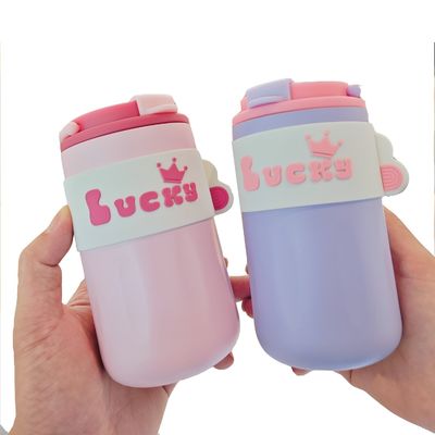 420 ml roestvrij staal waterfles vacuümfles dubbelwand geïsoleerde fles reis koffiebeker met handvat deksel