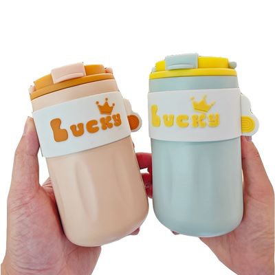420 ml roestvrij staal waterfles vacuümfles dubbelwand geïsoleerde fles reis koffiebeker met handvat deksel