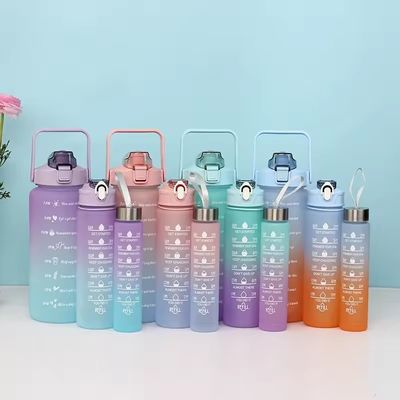 Uitgerust met een anti-corrosiecoating 3pcs Plastic waterflesset voor een actieve levensstijl