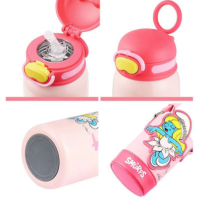Gepersonaliseerd Hou warm en koud Sportwaterflesje voor kinderen met een riemdeksel 550 ml capaciteit