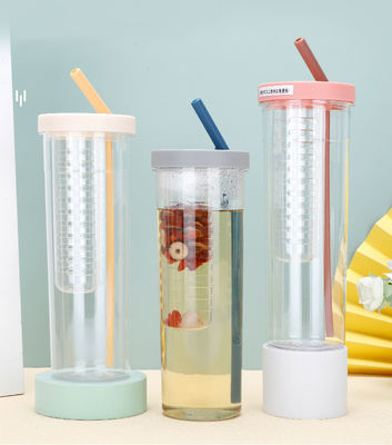 800 ml plastic outdoor sport stro sap drinkwater flesje kopje met aangepast logo
