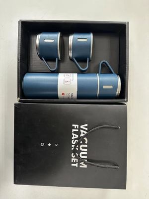 500 ml vacuümgeïsoleerde roestvrijstalen vacuümfles geschenkset met 3 bekers