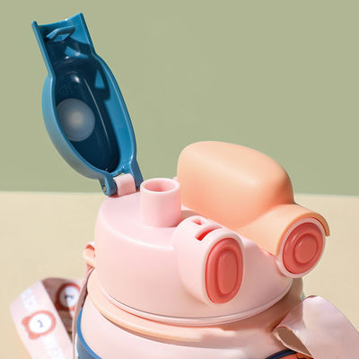 Productie Kinderbeker Draagbare Thermos 850 ml Vlekkeloos staal waterfles met stro