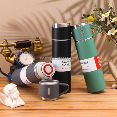 Kerst Custom Logo Reis Business Gift Set 500 ml capaciteit roestvrijstalen vacuümfles