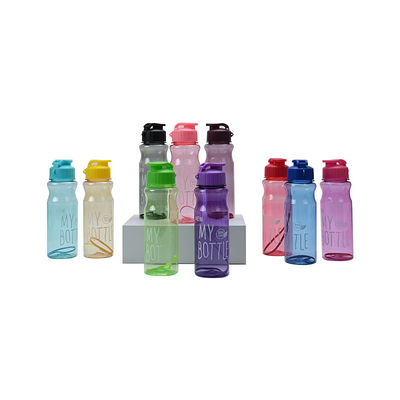 Custom 500ml PET BPA gratis Persoonlijke Cup Sport Plastic Drinkwaterflessen Met Riem Multi-Kleuren