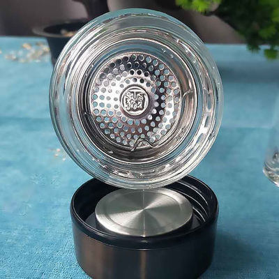 Dubbelwandglas waterfles met een hoog borosilicaat en milieuvriendelijk voor kokend water