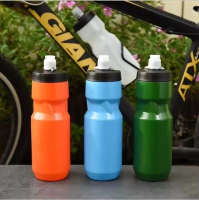 Gepersonaliseerd logo Acceptabel 700 ml PE plastic sportwaterfles met stofdek