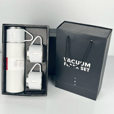 500 ml capaciteit Business Cup roestvrijstalen thermosflessen Waterfles met 3 deksels Roze