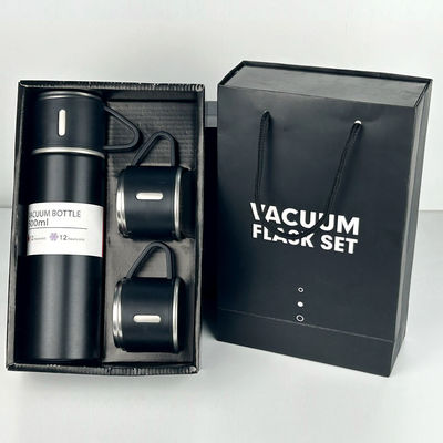 500 ml capaciteit Business Cup roestvrijstalen thermosflessen Waterfles met 3 deksels Roze