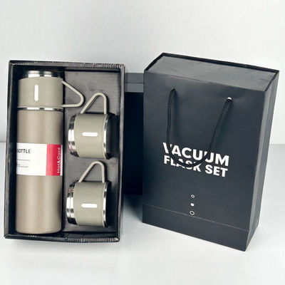 500 ml capaciteit Business Cup roestvrijstalen thermosflessen Waterfles met 3 deksels Roze
