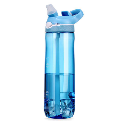 Kleurrijke sportshaker met stro Eenvoudig en populair 25oz Tritan plastic waterfles