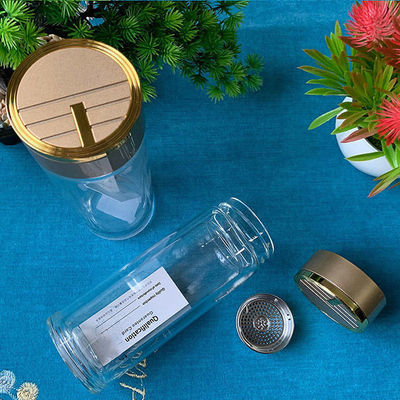 2023 Top Recycled Eco Friendly Leakproof Glass Waterflas voor kinderen en volwassenen Transparent Clear