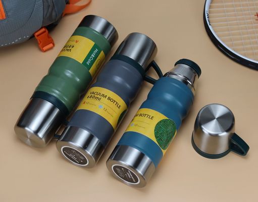 680 ml roestvrij staal vacuümfles set perfect voor zakelijke promotie 3 deksels inbegrepen