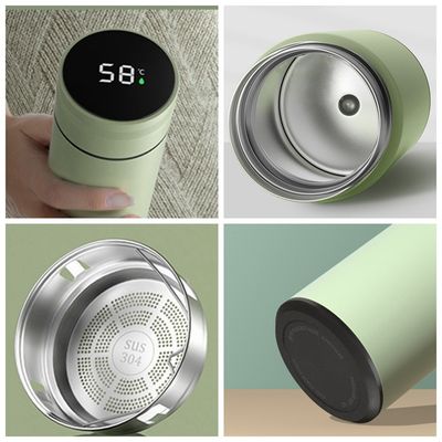 Vacuümflessen Thermosen aangepast logo LED thermosfles met digitaal touchscreen