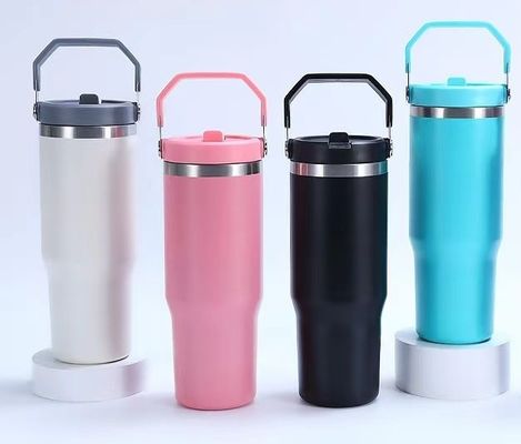 30oz 304 roestvrij staal Thermos Vacuüm Flask Kleurrijk Custom Logo Reis Koffiebeker Herbruikbare Fles