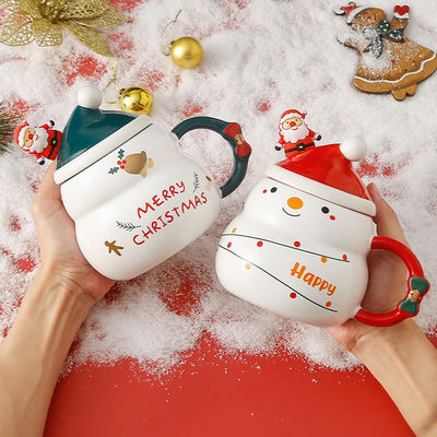 Creatieve kerstkoffiekoppen 480 ml capaciteit Sublimatie Printing Santa Claus Design