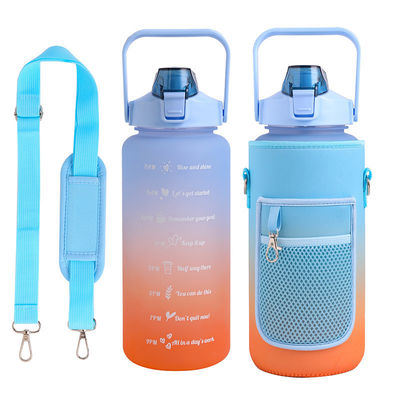 2000 ml Plastic waterfles Neopreen Wijn Breed mond Drink fles deksel mouw Unisex