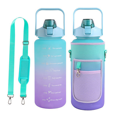2000 ml Plastic waterfles Neopreen Wijn Breed mond Drink fles deksel mouw Unisex