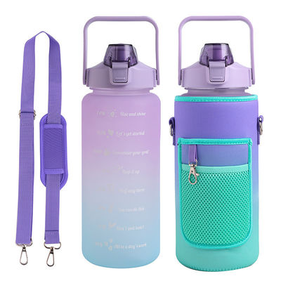 2000 ml Plastic waterfles Neopreen Wijn Breed mond Drink fles deksel mouw Unisex