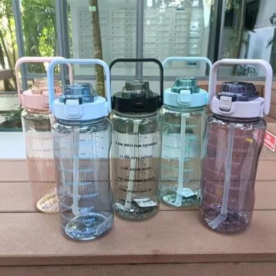 2000 ml Plastic waterfles Neopreen Wijn Breed mond Drink fles deksel mouw Unisex