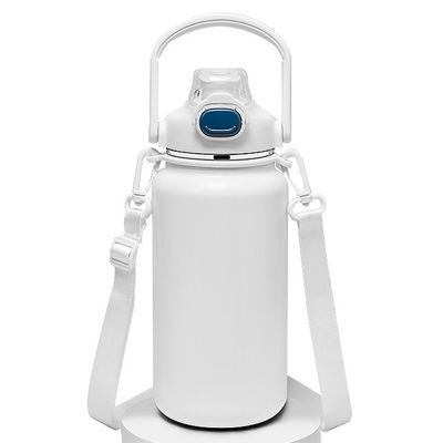 Outdoor Travel Cup 1600ml Geïsoleerde waterfles-Vruchtloze koffiekop van roestvrij staal met handvat