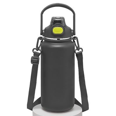 Outdoor Travel Cup 1600ml Geïsoleerde waterfles-Vruchtloze koffiekop van roestvrij staal met handvat
