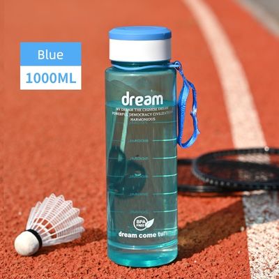 Direct drinken 1L milieuvriendelijk Fitness Sport BPA-vrij Draagbaar flesje met capaciteitsmerk