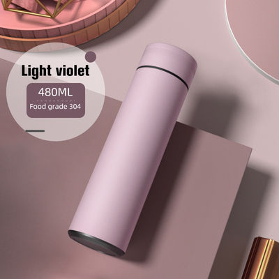 Vacuümgeïsoleerde LED-temperatuurscherm in vaste kleuren Thermosbeker met thee-separatie