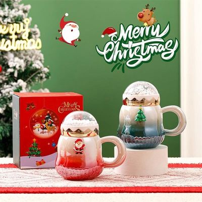 500 ml cadeau doos Reizen Keramische koffiebeker Set met hellend parelglas