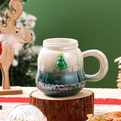 500 ml cadeau doos Reizen Keramische koffiebeker Set met hellend parelglas