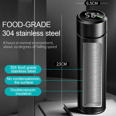 Normale Inteligente Digitale Vacuum Mug Thermos Geïsoleerde 500 ml roestvrij staal waterfles Kleur Willekeurig