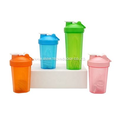 400 ml/600 ml Protein Fitness Gym Waterfles met roestvrij bal en aangepaste kleur