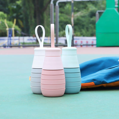 500 ml opvouwbare siliconen drankfles voor kinderen BPA-vrij lekvrij Draagbaar kleurrijk