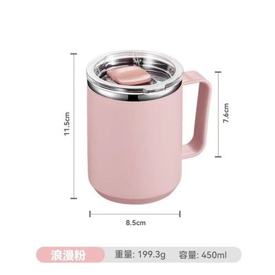Duurzame 14oz dubbelwand vacuüm geïsoleerde roestvrijstalen koffiebeker met deksel