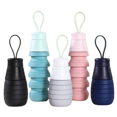 Unisex 500 ml opvouwbare siliconen drankfles lekvrije BPA-vrije waterfles voor studenten