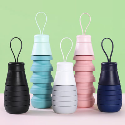 Unisex 500 ml opvouwbare siliconen drankfles lekvrije BPA-vrije waterfles voor studenten