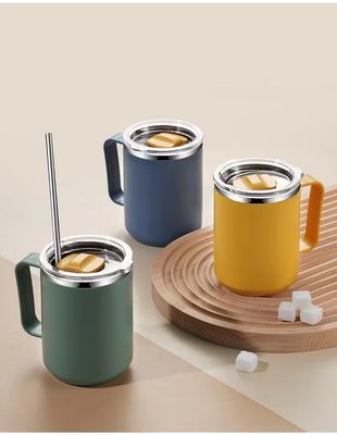 Koffiebottels 14 oz Custom Draagbare Dubbele Wand Vacuum Geïsoleerde roestvrijstalen bekers Tumbler met deksel