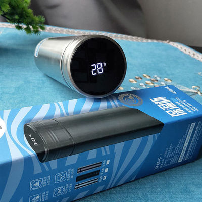 Custom Logo Cafe Touch Control Vacuüm Flask voor intelligente temperatuur waterfles